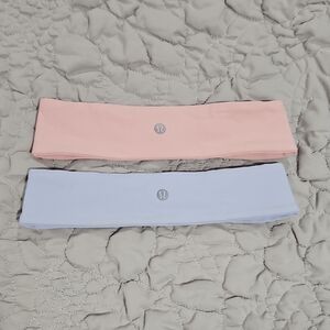 Lululemon Pink and Blue Headbands 2 Pack